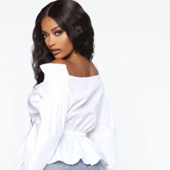 Off Shoulder White Top - Picture 2 of 6